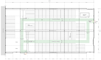 Industriehalle - Fluchtwegkonzept Grundriss